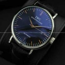 自動巻き 3針クロノグラフ IWC クオーツ メンズ腕時計　日付表示 青文字盤 サファイヤクリスタル風防.209.