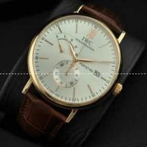 日本製クオーツ 5針クロノグラフ IWC クオーツ メンズ腕時計　日付表示 ホワイト文字盤 サファイヤクリスタル風防.209.