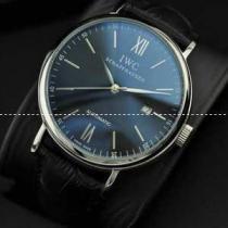 自動巻き 3針クロノグラフ IWC クオーツ メンズ腕時計　日付表示 青文字盤 43.10mm.209.