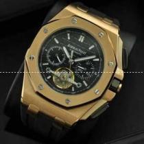 自動巻き Audemars Piguetオーデマピゲ 腕時計 5針トゥールビヨン クロノグラフ 日付表示 ゴールド.203.