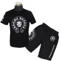 大人気☆NEW!!2026春夏新作 CHROME HEARTS クロムハーツ 半袖 Tシャツ セットアップ上下