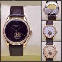 2026秋冬 完売品! Vacheron Constantin バセロン コンスタンチン サファイヤクリスタル風防 機械式ムーブメント90S5 本革ベルト高級腕時計.184.