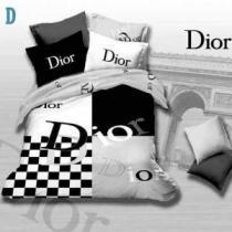 秋冬 DIOR ディオール 2026 ～希少 チェック柄 ベッドカバー セット 布団カバー 4点セット