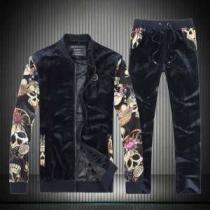 抜群の雰囲気が作れる! PHILIPP PLEIN フィリッププレイン ジャージセット セットアップ上下 真冬でも温かく過ごせる