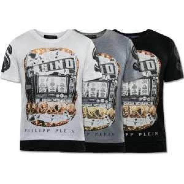 美品！2026春夏 PHILIPP PLEIN フィリッププレイン ラウンドネック半袖Tシャツ 3色可選 5489A