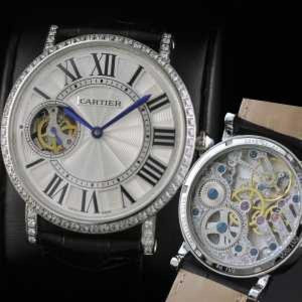 半自動卷  CARTIER カルティエ 男性用腕時計 日本製クオーツ 2針  44mm  メンズ腕時計.199.