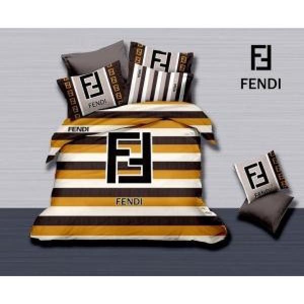 秋冬 FENDI フェンディ 2026 上質 ストライブ/ボーダー ベッドカバー セット 4点セット