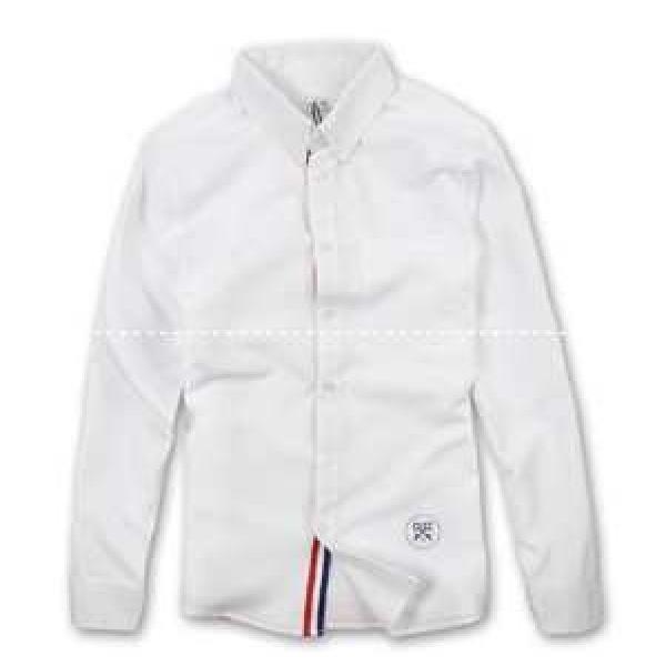 超人気美品◆ 2026-14秋冬新作 THOM BROWNE トムブラウン 長袖シャツ 無地 ポケット付