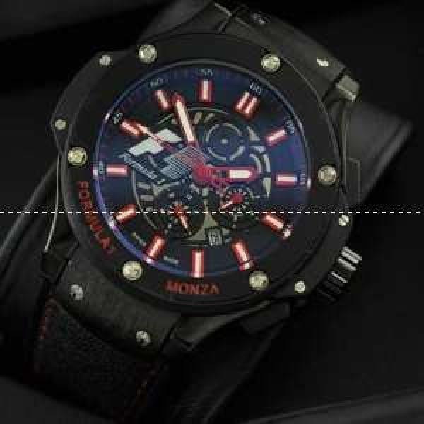 自動巻き Hublotウブロ メンズ腕時計  5針クロノグラフ 日付表示 ラバー 45.29mm BLACK サファイヤクリスタル風防.178.