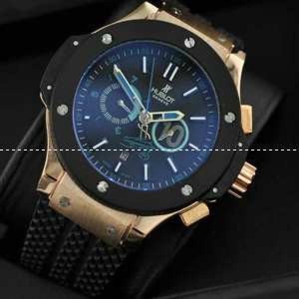 Hublotウブロ メンズ腕時計 自動巻き 5針クロノグラフ 日付表示 ラバー 46.08mm サファイヤクリスタル風防.178.
