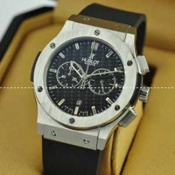 Hublotウブロ メンズ腕時計 日本製クオーツ 5針クロノグラフ 日付表示  ラバー 44MM.178.