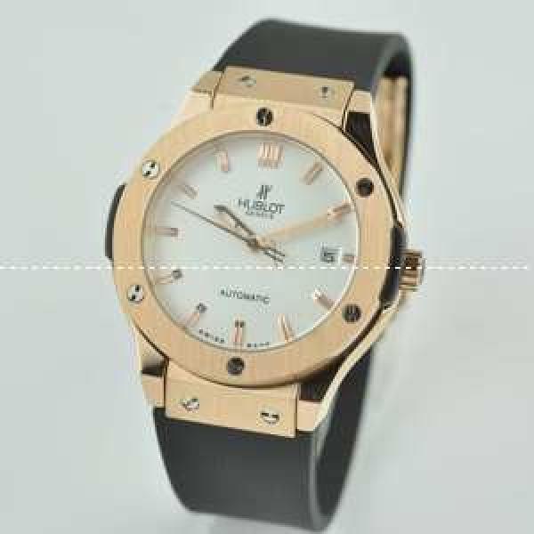 Hublotウブロ 女性用腕時計 自動巻き 3針クロノグラフ 日付表示 ラバー 38MM ブラック.178.