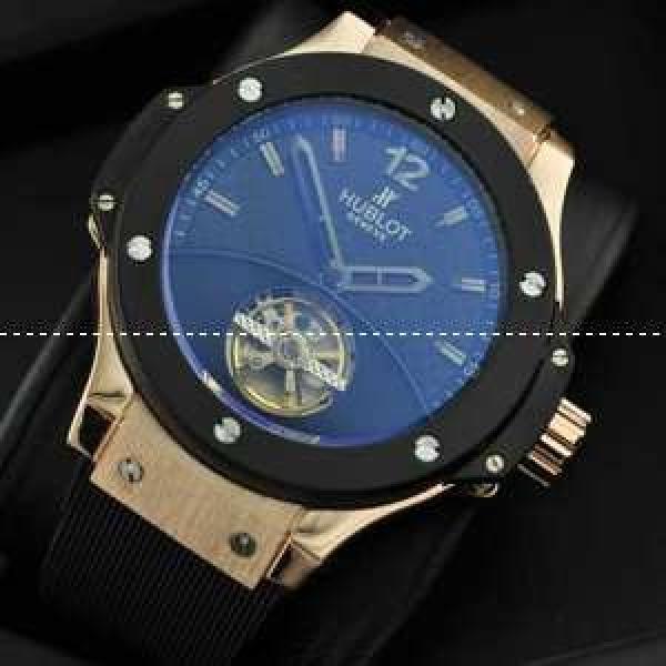 Hublotウブロ メンズ腕時計 自動巻き 2針 Tourbillon トゥールビヨン ラバー ゴールド.178.
