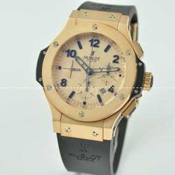 スイスムーブメンノ7750 Hublot ウブロ メンズ腕時計 自動巻き 6針 サファイヤクリスタル風防  ラバー ゴールド.178.