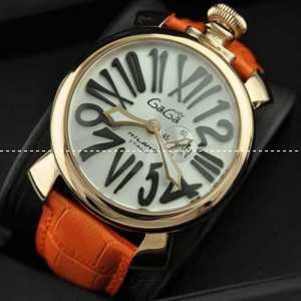ガガミラノ腕時計 GaGaMILANO 日本製クオーツ  マヌアーレ クロノ 48 SS(PVD)  サファイヤクリスタル風防 クォーツ.162.