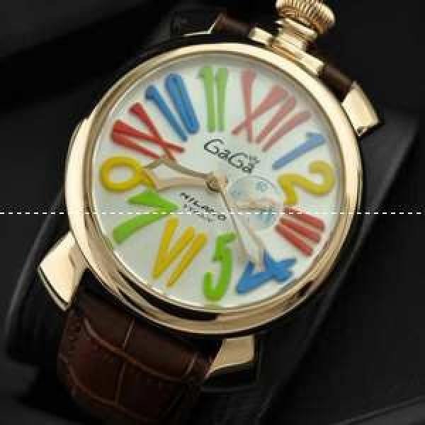 ガガミラノ腕時計 GaGaMILANO マヌアーレ クロノ 48 SS(PVD) サファイヤクリスタル風防 日本製クオーツ.162.