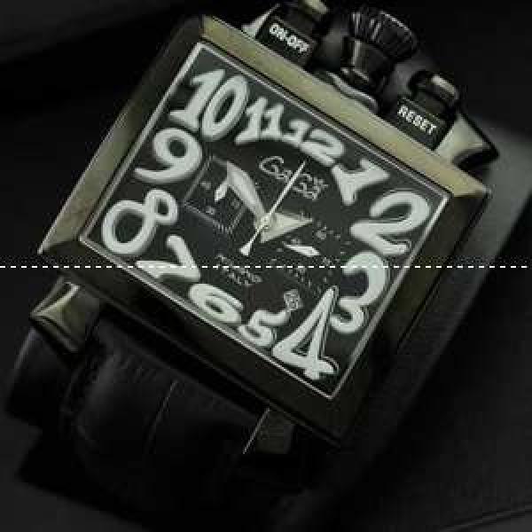 ガガミラノ腕時計 日本製クオーツ GaGaMILANO  マルチカラーインデックス  サファイヤクリスタル風防  5針 クロノグラフ/日付表示/夜光効果.162.