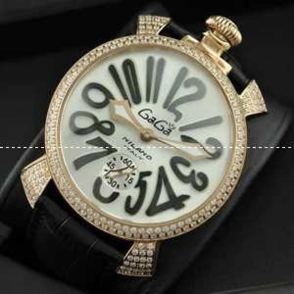GaGaMILANO ガガミラノ腕時計 自動巻き　2針 機械式（手巻き）/夜光効果 ダイヤベゼル.162.