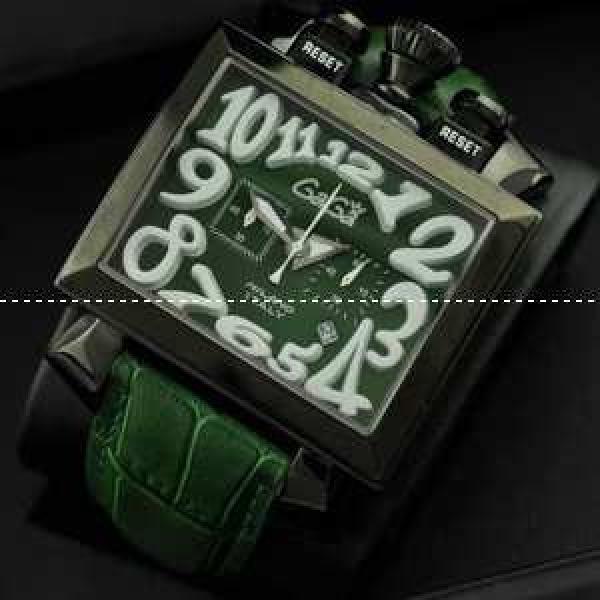 ガガミラノ腕時計 日本製クオーツ GaGaMILANO 男性用腕時計 46.78X37.5mm 5針 クロノグラフ/日付表示/夜光効果.162.