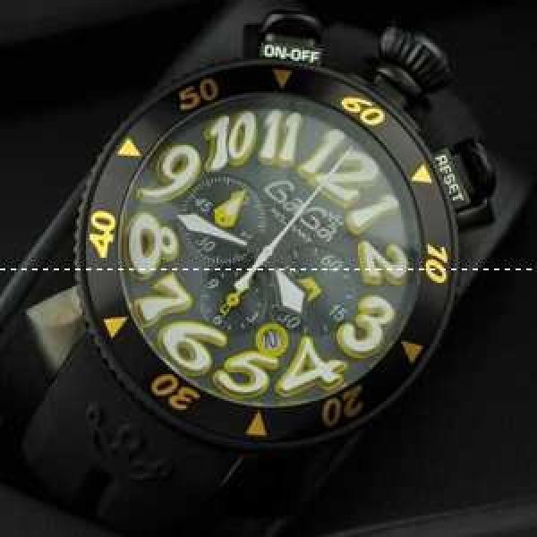 ガガミラノ腕時計 GaGaMILANO  日本製クオーツ　6針 クロノグラフ/日付表示 ステンレス/回転ベゼル.162.