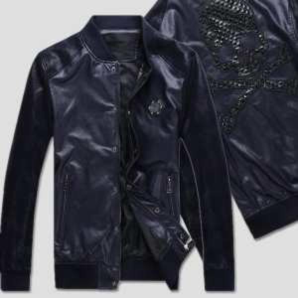 ★新作セール 2026秋冬 PHILIPP PLEIN フィリッププレイン  革ジャケット