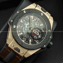 Hublotウブロ メンズ腕時計 日本製クオーツ 4針クロノグラフ 日付表示 サファイヤクリスタル風防 43.3MM.178.