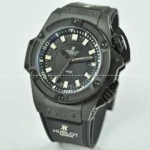 Hublotウブロ メンズ腕時計 自動巻き 3針クロノグラフ 日付表示 52MM ラバー サファイヤクリスタル風防 BLACK.178.