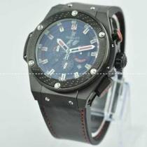 Hublotウブロ メンズ腕時計 日本製クオーツ 6針クロノグラフ 日付表示 52MM ラバー ブラック.178.