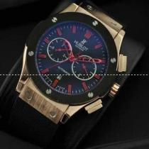 Hublotウブロ メンズ腕時計 自動巻き 5針クロノグラフ 日付表示 ラバー ゴールド サファイヤクリスタル風防.178.
