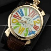 ガガミラノ腕時計 GaGaMILANO マヌアーレ クロノ 48 SS(PVD) サファイヤクリスタル風防 日本製クオーツ.162.