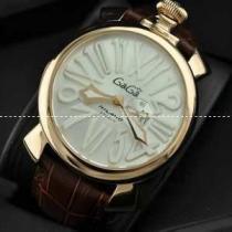 ガガミラノ腕時計 GaGaMILANO  マヌアーレ クロノ 48 SS(PVD) サファイヤクリスタル風防 ステンレス 日本製クオーツ.162.