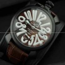 GaGaMILANO ガガミラノ腕時計 日本製クオーツ  ホワイト インデックス ケース 2針 機械式（手巻き）/夜光効果.162.