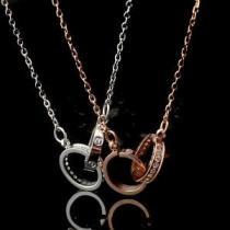 秋冬 2026 ～希少 CARTIER カルティエ ダイヤモンド ペアネックレス  2色可選.225.