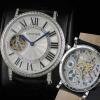 半自動卷  CARTIER カルティエ 男性用腕時計 日本製クオーツ 2針  44mm  メンズ腕時計.199.