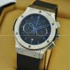 Hublotウブロ メンズ腕時計 日本製クオーツ 5針クロノグラフ 日付表示  ラバー 44MM ホワイト.178.