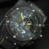 日本製クオーツ Hublotウブロ メンズ腕時計 5針クロノグラフ 44.8MM ブラック.178.