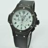 日本製クオーツ 6針クロノグラフ Hublotウブロ メンズ腕時計 日付表示 サファイヤクリスタル風防 44MM ラバー BLACK.178.