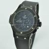 Hublotウブロ メンズ腕時計 日本製クオーツ 6針クロノグラフ 日付表示 サファイヤクリスタル風防 44MM ラバー BLACK.178.