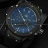 自動巻き Hublotウブロ メンズ腕時計  5針クロノグラフ日付表示 ラバー 45.28mm ブラック.178.