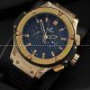 大活躍Hublotウブロ メンズ腕時計  5針クロノグラフ日付表示 ラバー 45.28mm ゴールド.178.
