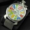 ガガミラノ腕時計 GaGaMILANO 男性用腕時計 日本製クオーツ マルチカラーインデックス ブラック.162.