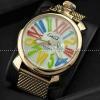 ガガミラノ腕時計 GaGaMILANO マヌアーレ クロノ 48 SS(PVD) マルチカラーインデックス.162.