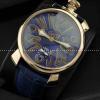 日本製クオーツ ガガミラノ腕時計 GaGaMILANO サファイヤクリスタル風防 ケース レザー.162.