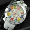 ガガミラノ腕時計 GaGaMILANO 日本製クオーツ　6針 クロノメーター搭載 ラバー マルチカラーインデッ クス デザイン.162.