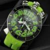 GaGaMILANO ガガミラノ腕時計 日本製クオーツ 6針 クロノグラフ/日付表示 グリーン インデックス.162.