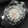 ガガ ミラノクロノ 48mm SS(PVD) ブラック文字盤/黒インデックス クォーツ ラバー.162.
