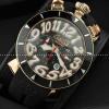 GaGaMILANO ガガミラノ腕時計 日本製クオーツ　6針 ブラック ベルト ステンレス ケース.162.