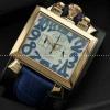 ガガミラノ腕時計 日本製クオーツ GaGaMILANO  サファイヤクリスタル風防  5針 クロノグラフ/日付表示/夜光効果 　ブルー.162.