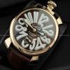 GaGaMILANO ガガミラノ腕時計 日本製クオーツ マルチカラーインデックス  2針 機械式（手巻き）/夜光効果.162.
