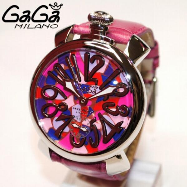 着用感は抜群GaGa MILANO コピーN級品 MANUALE 48mm ピンクレザー.162.
